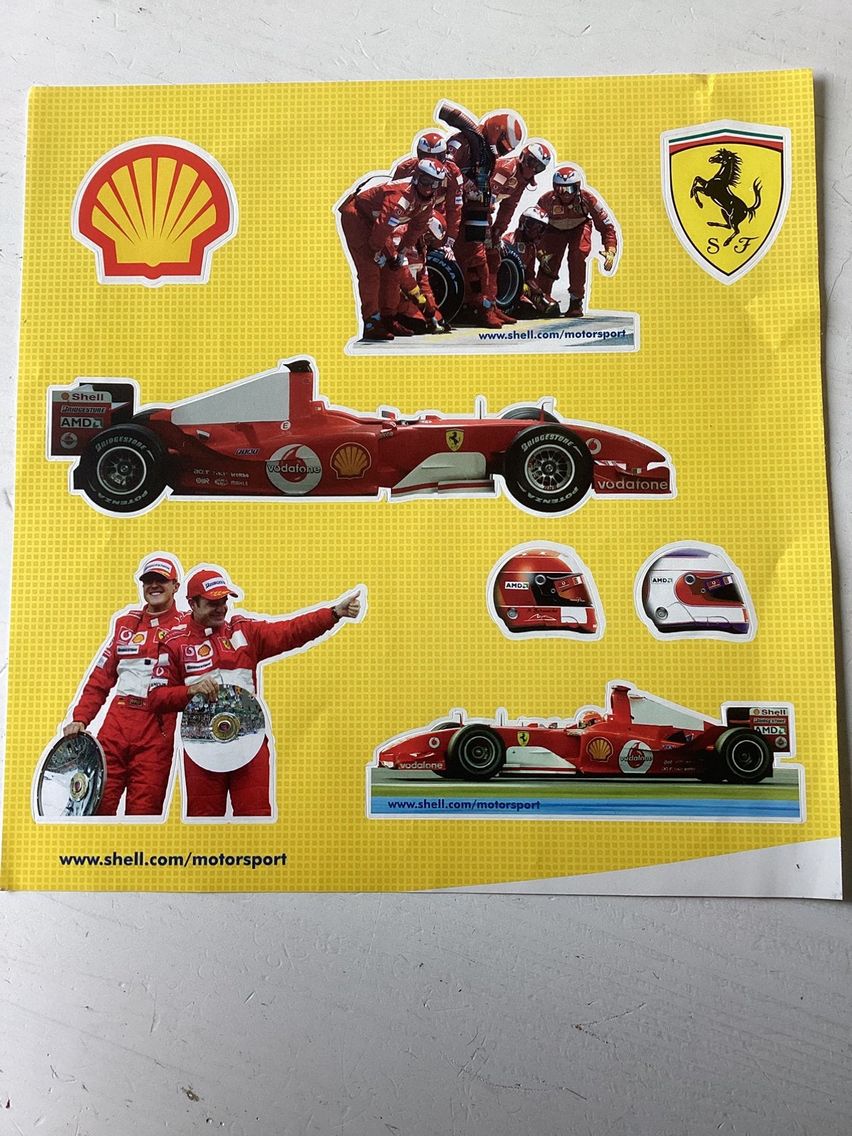 Stickervel Shell (Formule 1), Verzenden, Zo goed als nieuw, Sport