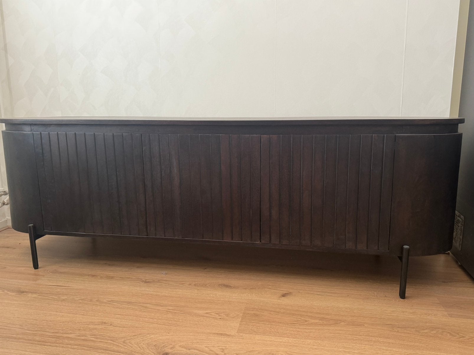TV-meubel Viktor Donkerbruin - 175x56x43 cm, Ophalen, Minder dan 50 cm, Met deur(en), Nieuw