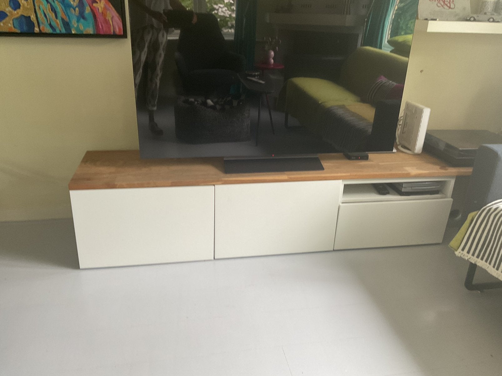 Ikea besta tv kast wit, Huis en Inrichting, Ophalen, Zo goed als nieuw, 25 tot 50 cm, Minder dan 100 cm