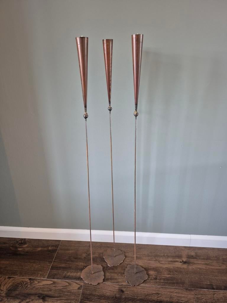 3 Originele Pieter Spruyt kandelaren, Ophalen of Verzenden, 75 cm of meer