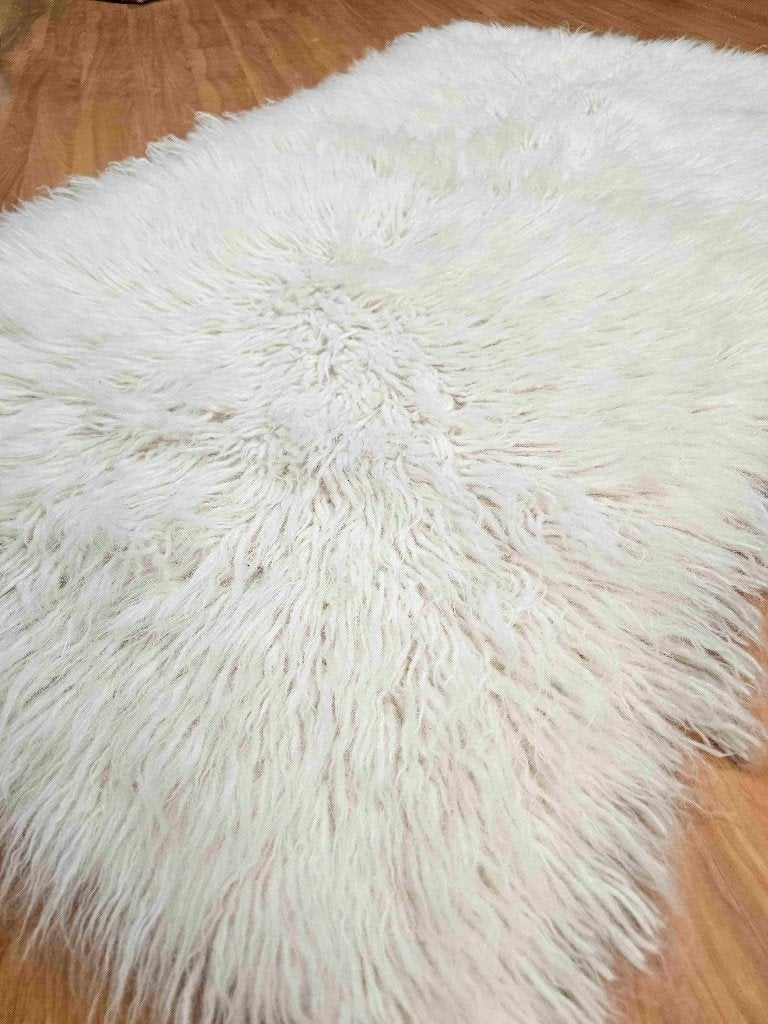 Wollen Flokati kleed 142/70 cm, Gebruikt, 100 tot 150 cm, Etten-Leur, DJT@dejuistetoon.eu