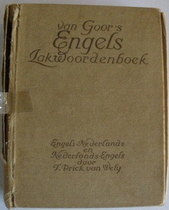 Oud - Van Goor's Engels zakwoordenboek - F.Prick van Wely, Boeken, Woordenboeken, F.Prick van Wely, Overige uitgevers, Engels
