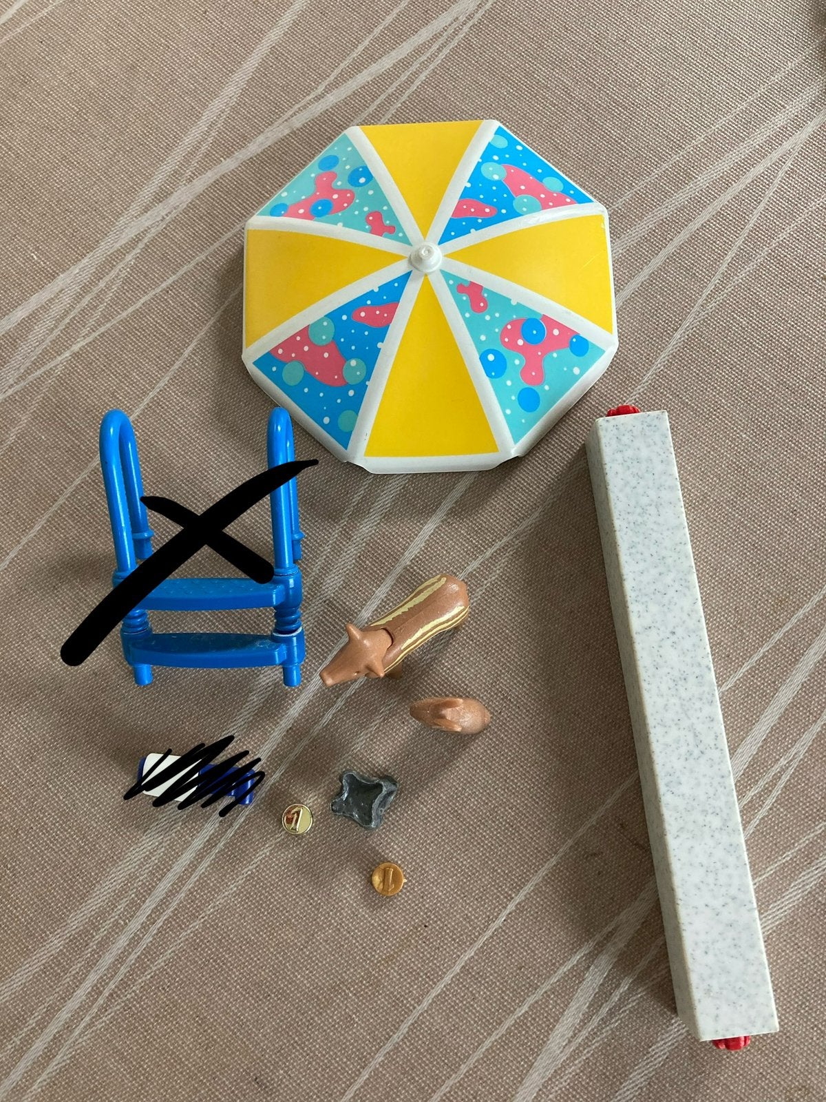 Playmobil parasol ed…, Ophalen of Verzenden, Zo goed als nieuw