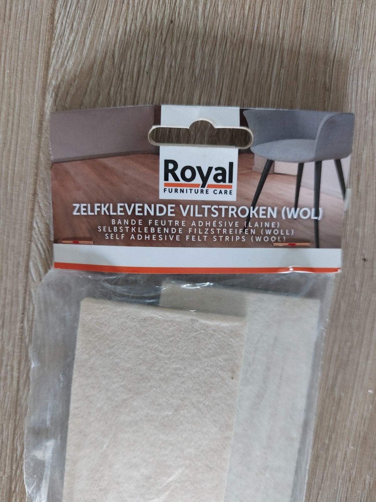 Dik crèmekleurig zelfklevend vilt, Ophalen of Verzenden, Nieuw, Los Vilt