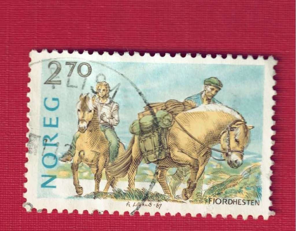 Fauna - Dieren - Paarden - Noorwegen - 2.70 - Fjordhesten, Ophalen of Verzenden, Postfris, Dier of Natuur