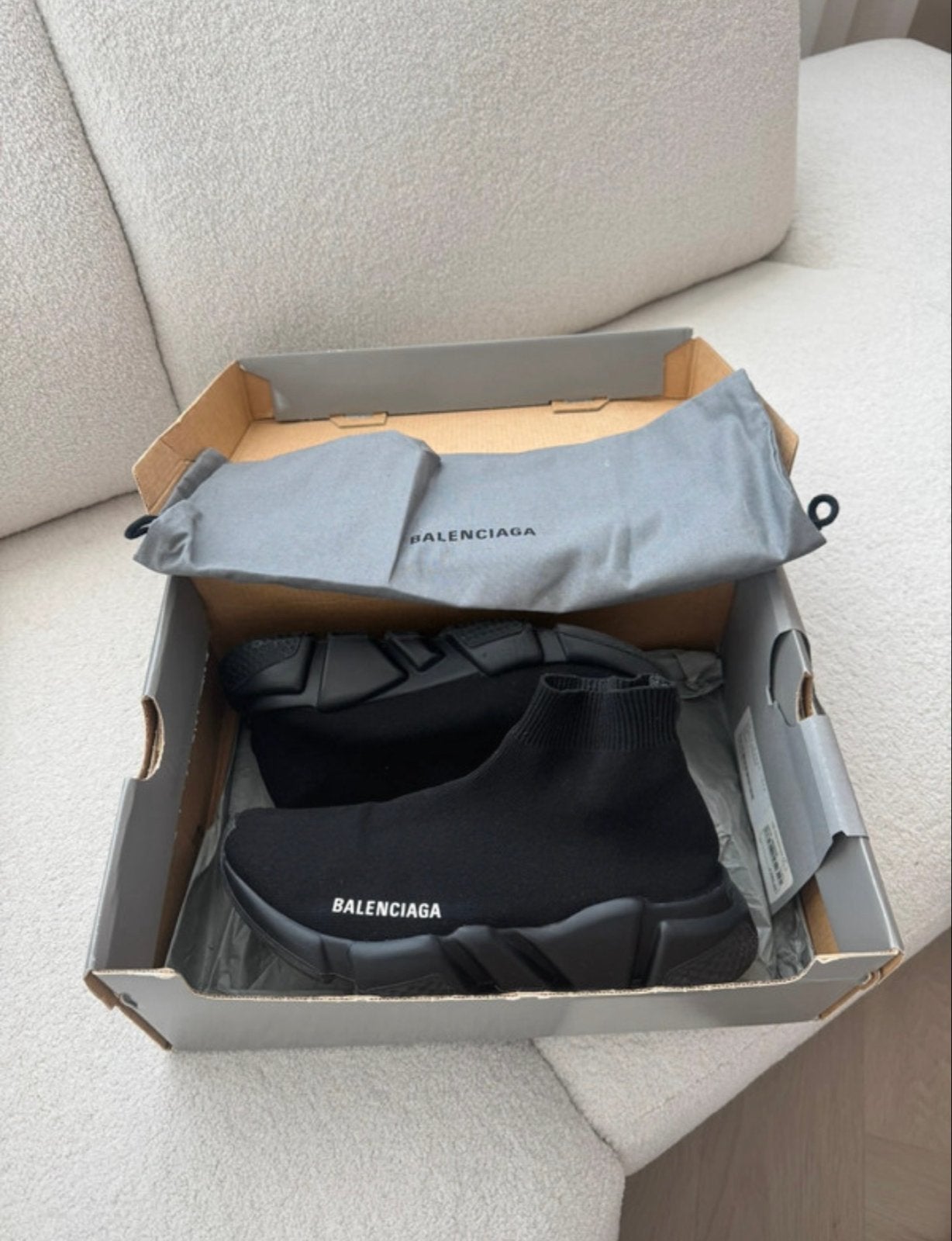 Balenciaga Speed LT Sneakers Zwart - Origineel Bijenkorf, Kleding | Dames, Schoenen, Verzenden, Zo goed als nieuw, Zwart, Sneakers of Gympen