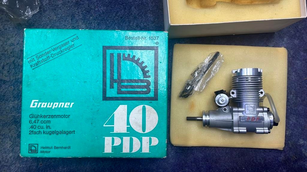 Graupner 40 PDP Glühkerzenmotor - Nieuw, Hobby en Vrije tijd, Modelbouw | Radiografisch | Vliegtuigen, Ophalen of Verzenden, Nieuw