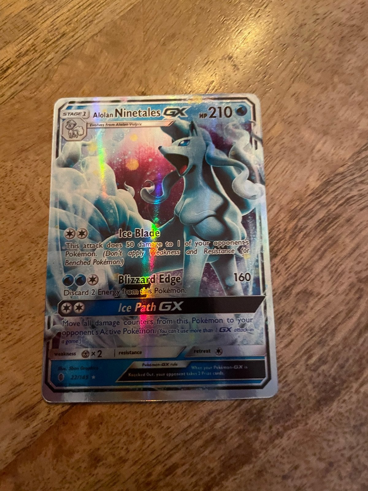 Alolan Ninetales GX Pokémon Kaart - Zo goed als nieuw, Hobby en Vrije tijd, Verzamelkaartspellen | Pokémon, Ophalen of Verzenden