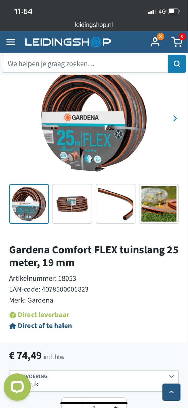Gardena Comfort FLEX tuinslang 25 meter, Tuin en Terras, Ophalen of Verzenden, Gebruikt, Tuinslang