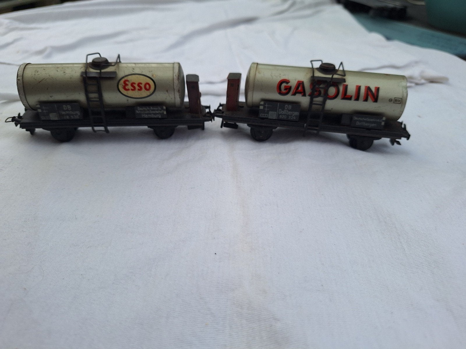 Trix Express Tankwagons - Esso & Gasolin (Gebruikt), Overige merken, Gebruikt, Gelijkstroom, Wagon