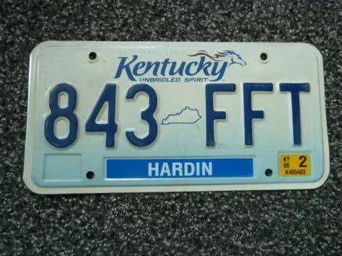 Kentekenplaat licenseplate Kentucky Unbridled Spirit 1 USA, Verzenden, Gebruikt, Auto's