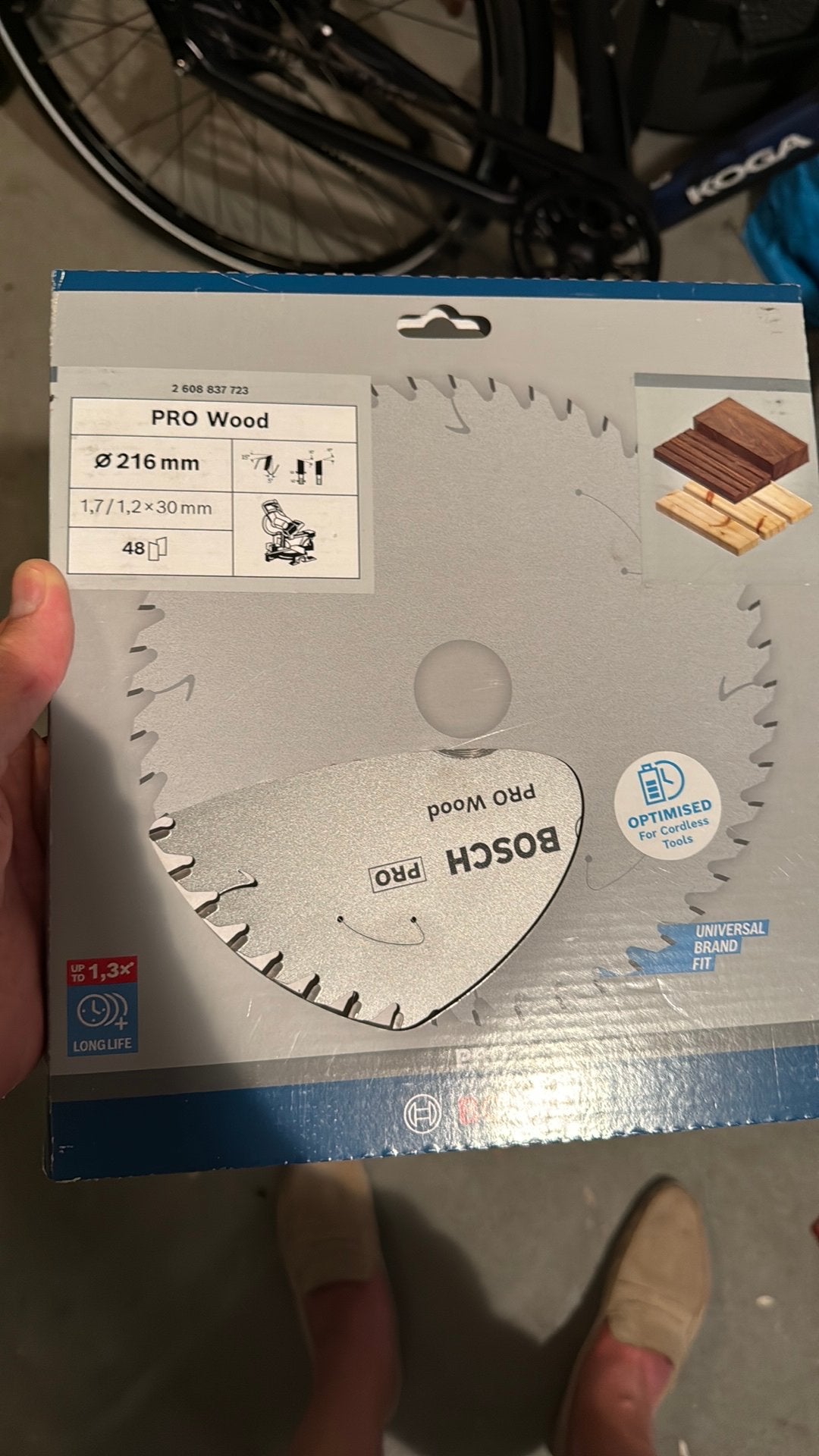 Zaagblad Bosch Pro Wood 216mm, Cirkelzaag, 70 mm of meer, Ophalen of Verzenden, Zo goed als nieuw