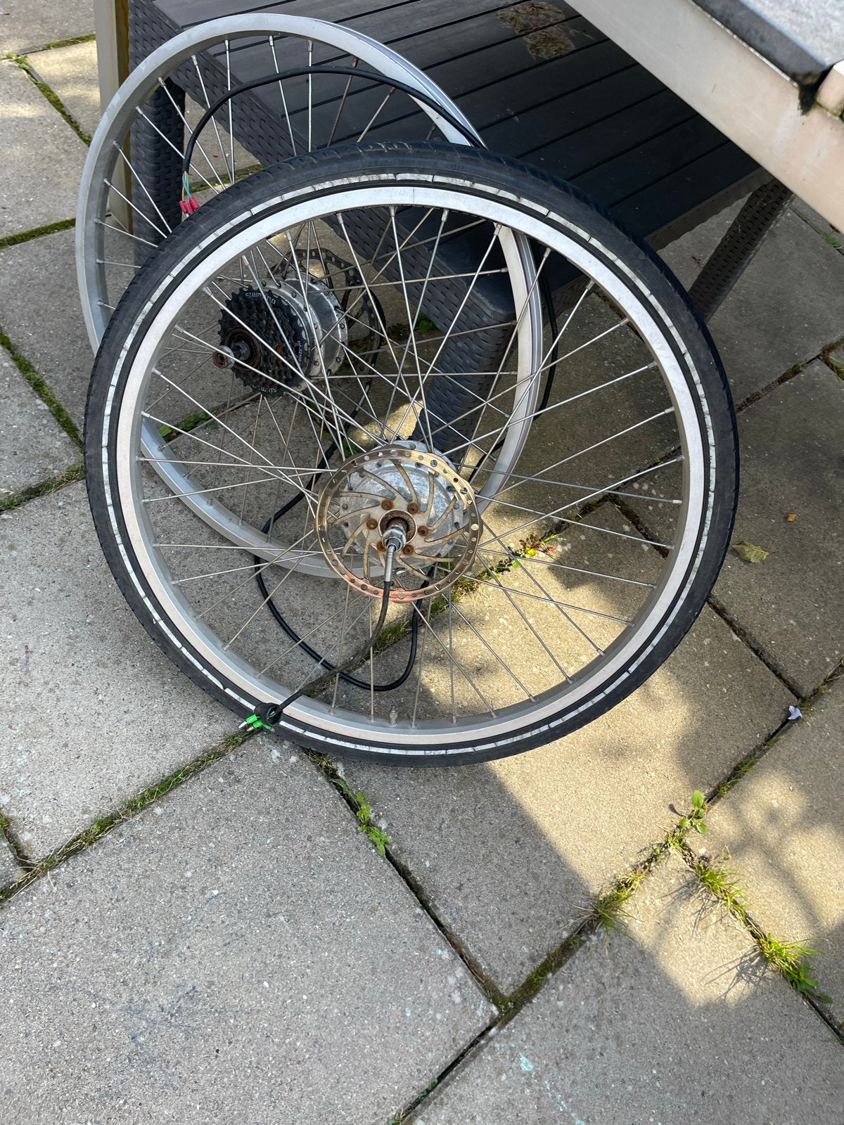 Elektrische fiets ombouwset met motorwiel en onderdelen, Fietsen en Brommers, Elektrische fiets, Gebruikt, Ophalen of Verzenden