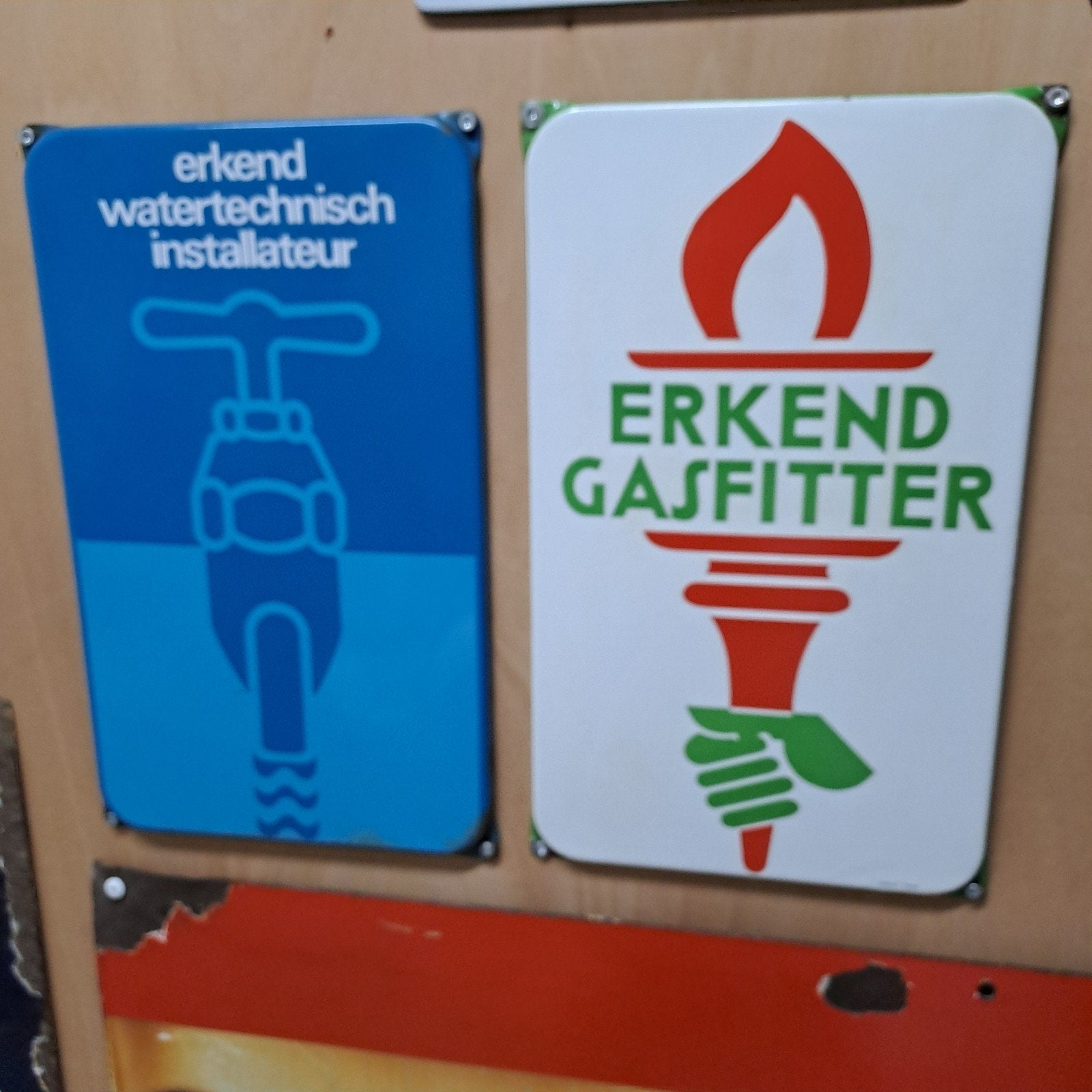 langcat bord gasfitter en watertechnisch installateur, Ophalen of Verzenden