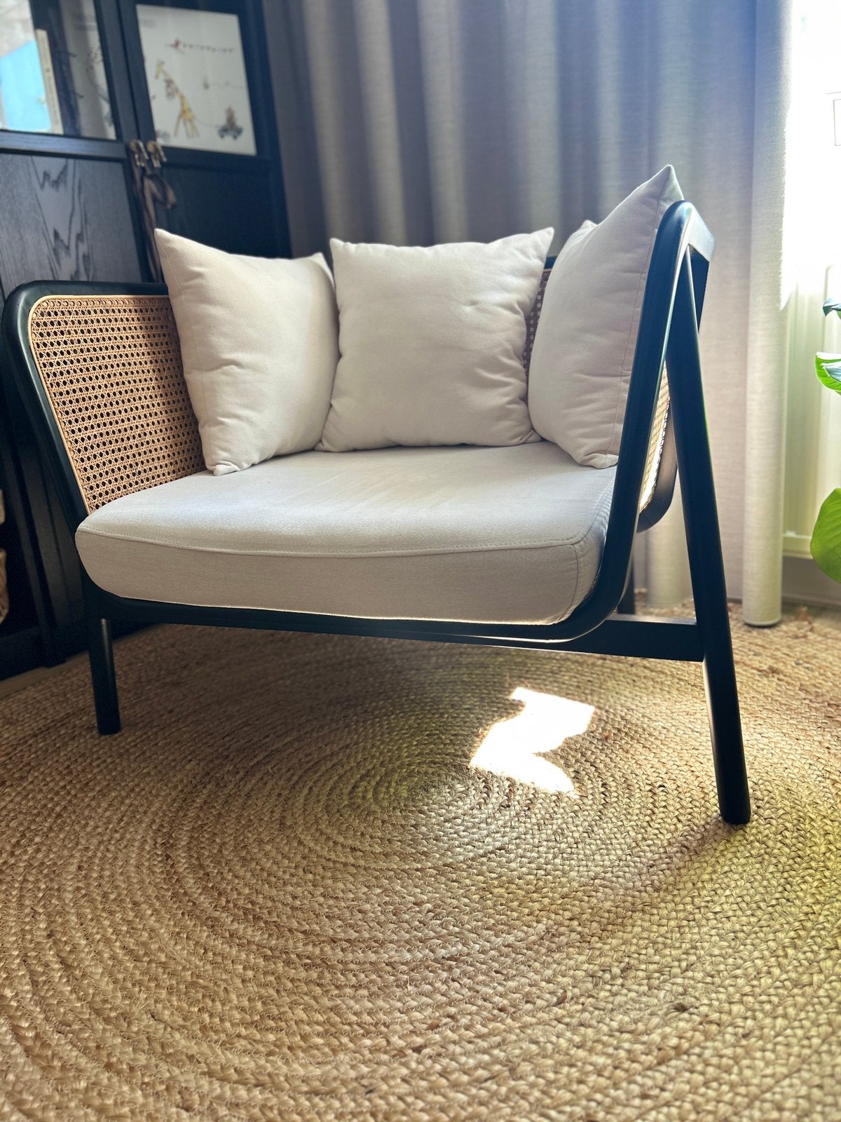 Loods 5 Mulan fauteuil, Huis en Inrichting, Fauteuils, Ophalen, Minder dan 75 cm, Zo goed als nieuw, 75 tot 100 cm