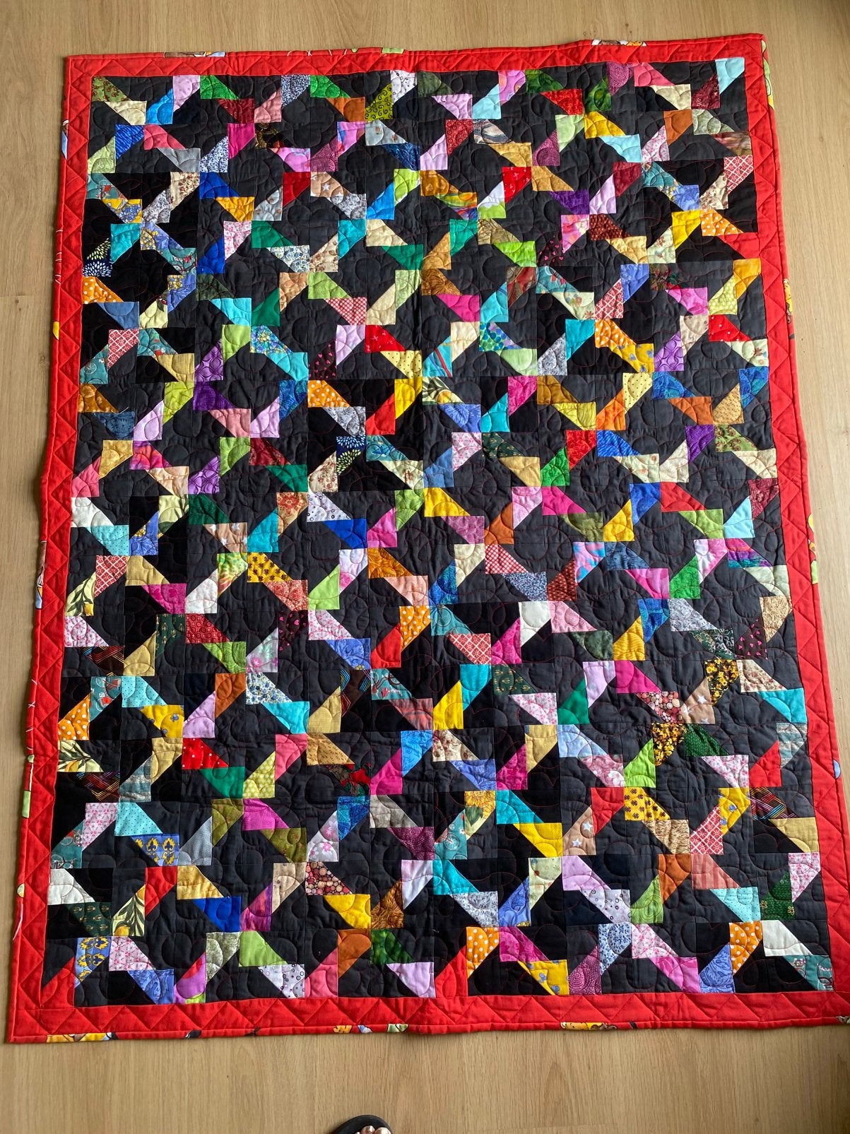 Kleine patchwork quilt, Katoen, 113 cm, Nieuw, Ophalen of Verzenden
