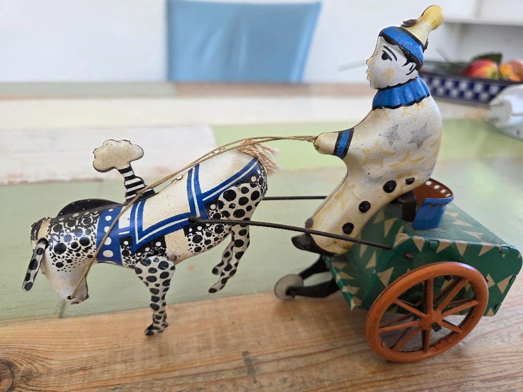 Opwindspeelgoed paard en wagen, Ophalen of Verzenden