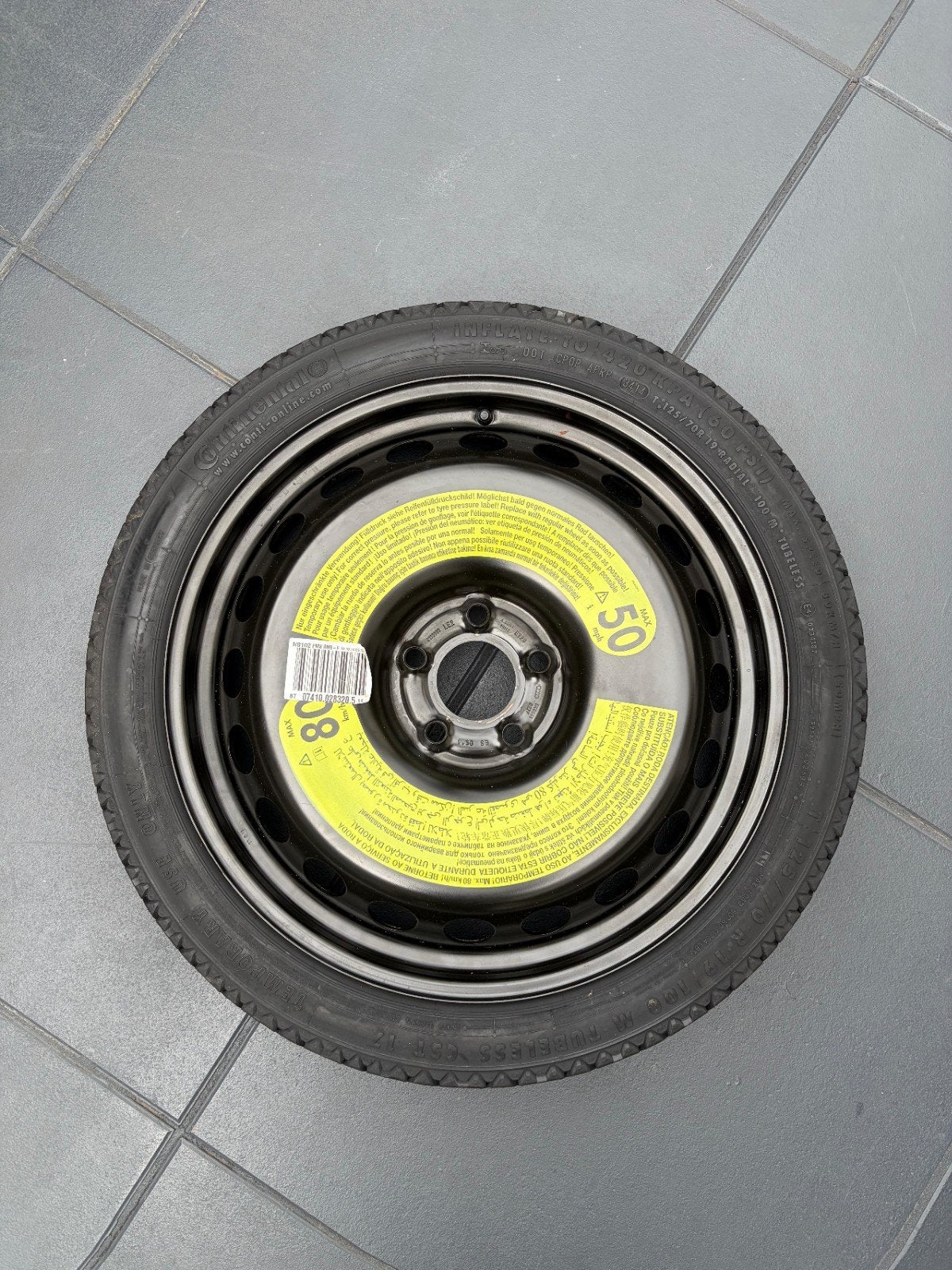 Nieuwe 19 inch originele AUDI  reserwiel / thuiskomer, 19 inch, 155 mm, Banden en Velgen, Nieuw