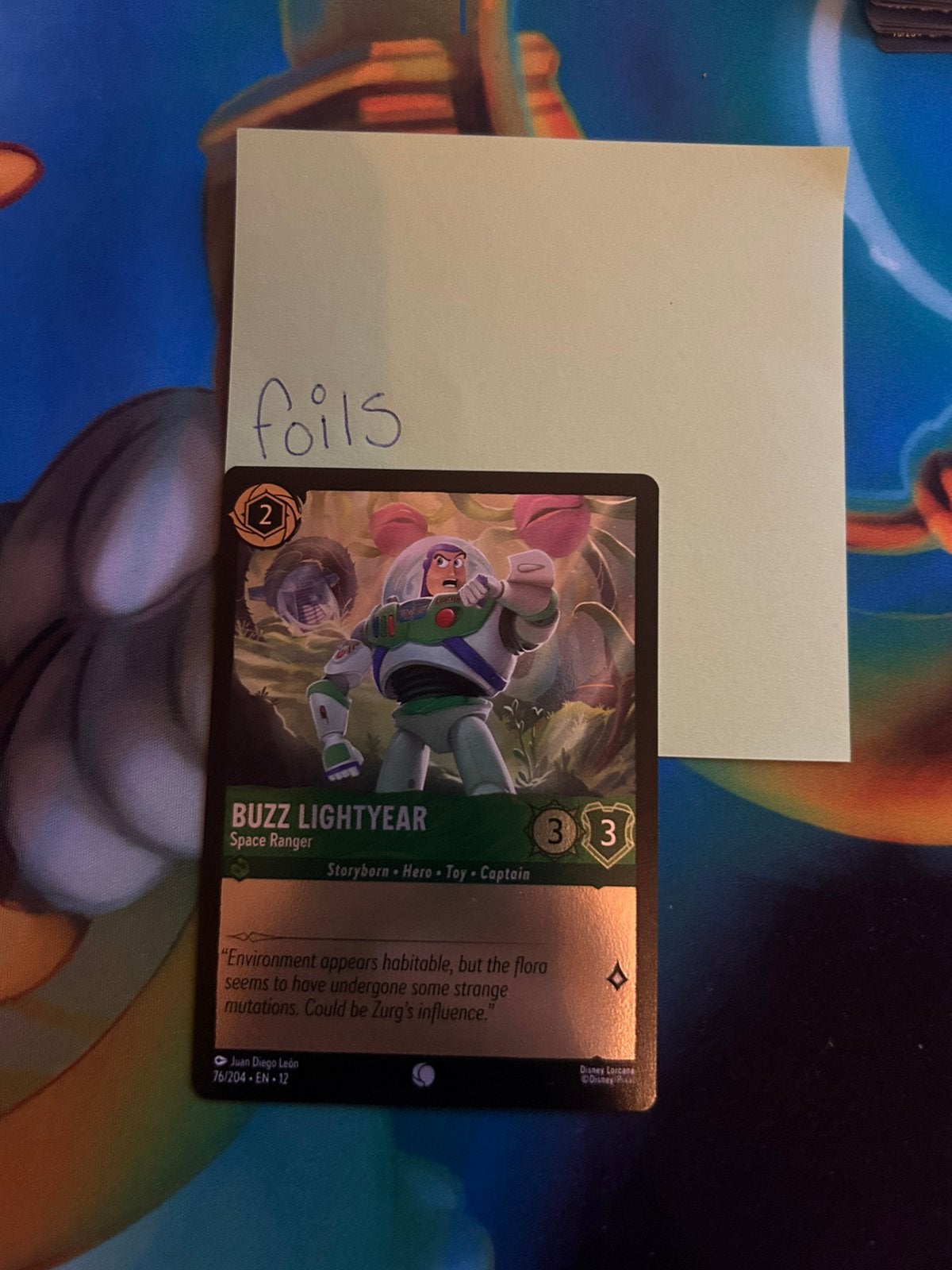Buzz lightyear space ranger foil, Ophalen of Verzenden, Nieuw, Foil