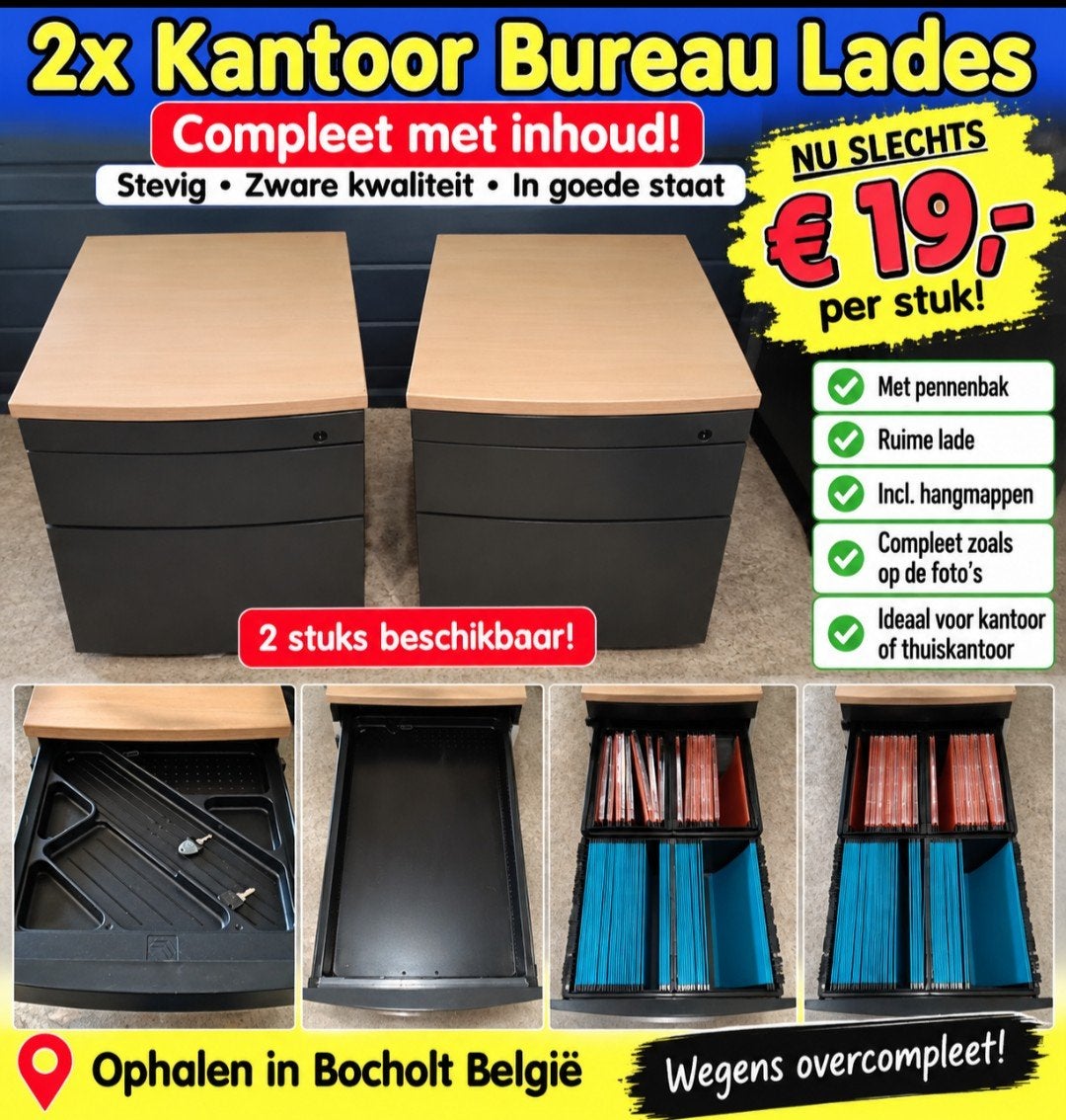 Archiefkast met hangmappen en pennenbak 2 stuks, Huis en Inrichting, Ophalen, Gebruikt
