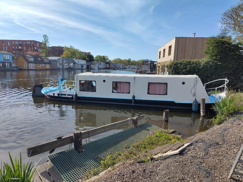Romantische projectboot oude Platbodem (1900), Watersport en Boten, Ophalen, Gebruikt