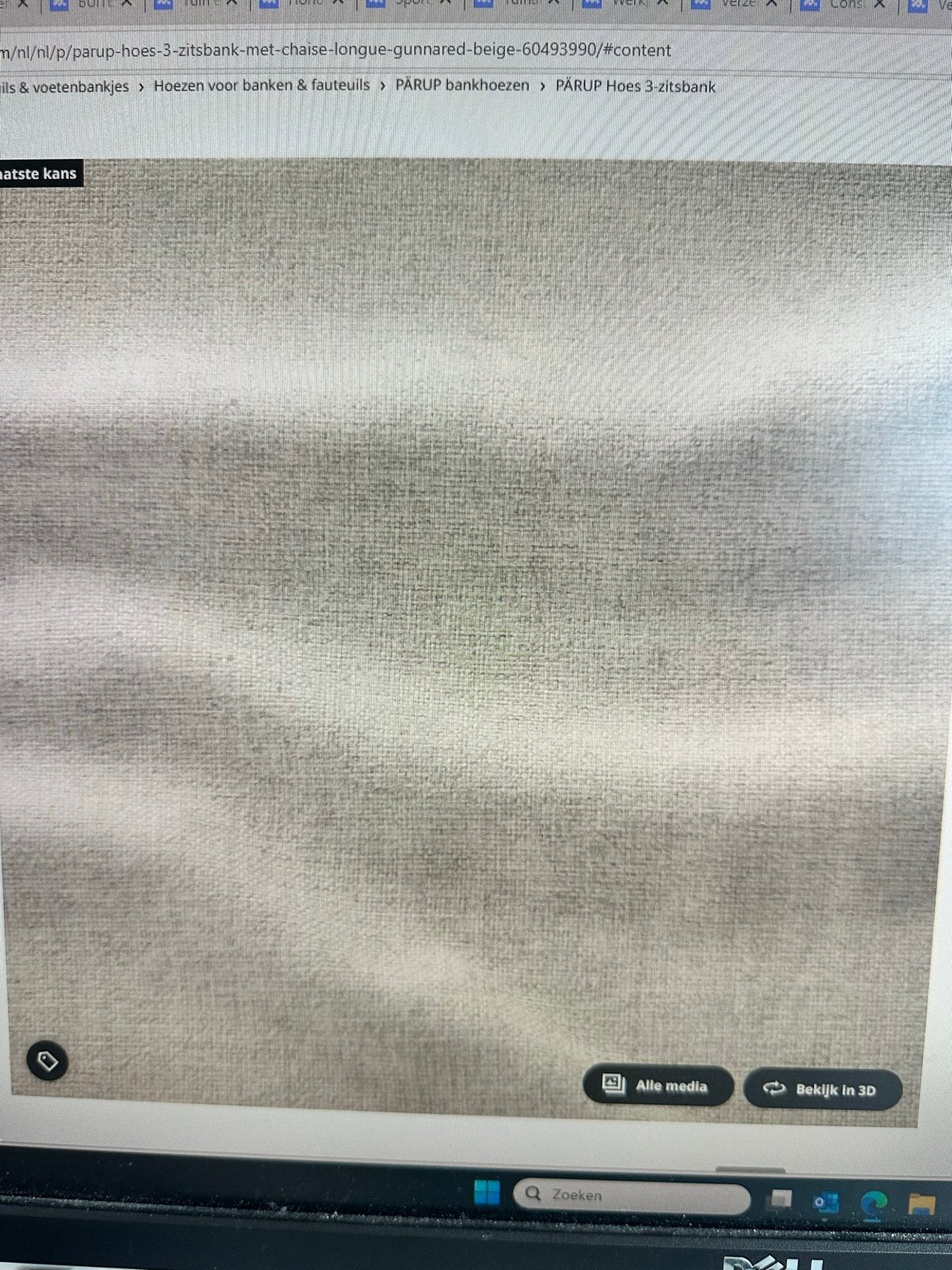 NIEUW IKEA PÄRUP Hoes 3-zitsbank, Huis en Inrichting, Banken | Bankstellen, 125 tot 150 cm, Hoekbank, Ophalen of Verzenden, Stof