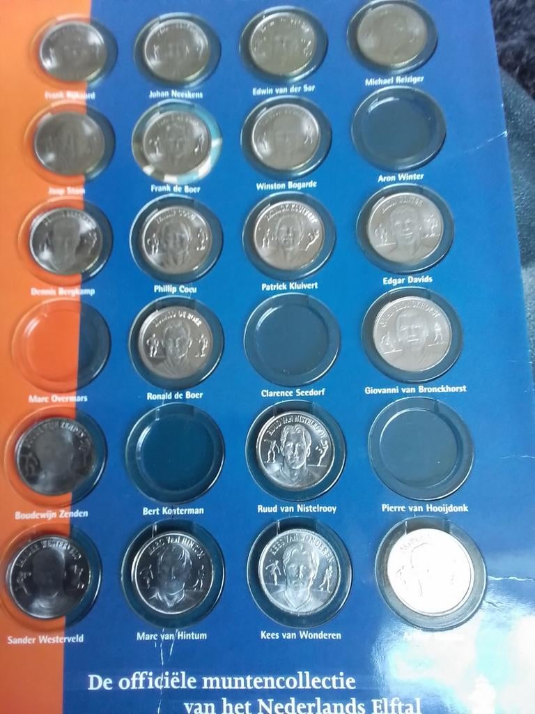 Munten Oranje Voetbal Elftal Collectie - Mooi, Ophalen of Verzenden, Koningin Beatrix, Overige waardes, Setje