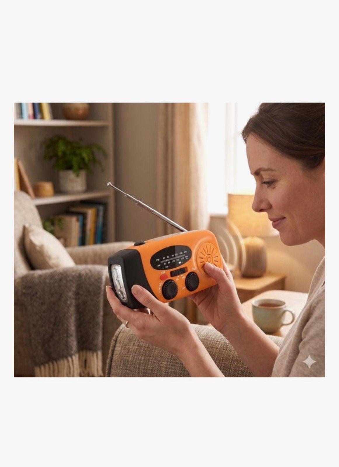 4000mAh Noodradio Solar Crank Radio met Zaklamp en Powerbank, Audio, Tv en Foto, Radio's, Ophalen of Verzenden, Nieuw, Radio