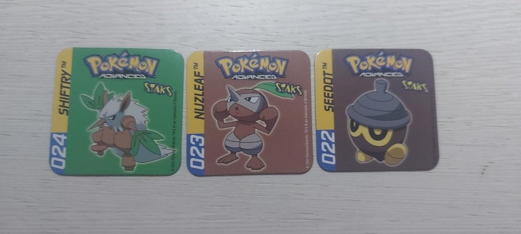 magneten speelgoed pokemon panini Seedot Nuzleaf Shiftry, Ophalen of Verzenden, Nieuw