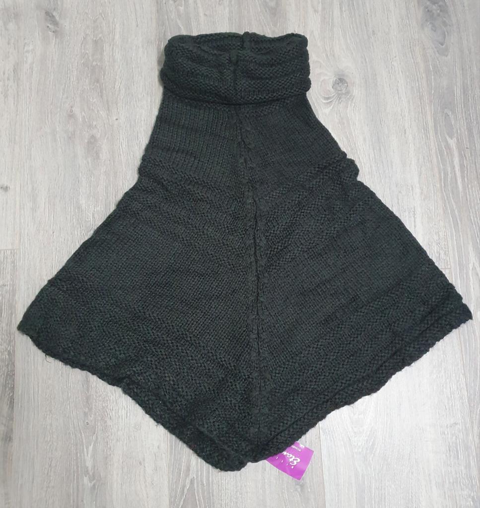 Nieuwe Miss Etam Poncho Sjaal - Zwart, Maat S, Kleding | Dames, Mutsen, Sjaals en Handschoenen, Miss Etam, Ophalen of Verzenden
