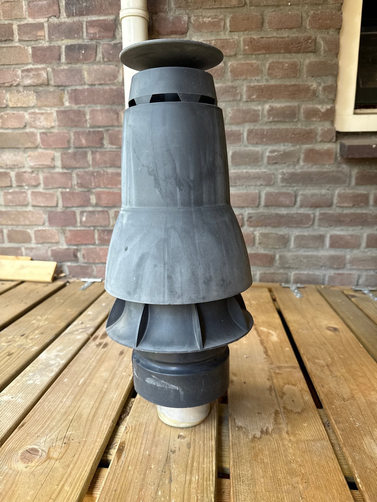 Gebruikte Burger Skyline HR kop 80 mm rookgas afvoer, Ophalen of Verzenden, Gebruikt, Ventilator en Afzuiger
