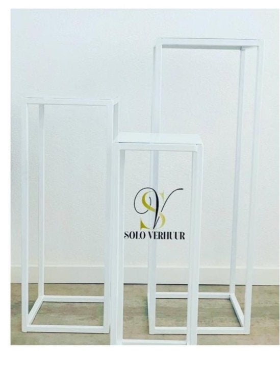 HUUR Witte Decoratieve Zuilen Set - Perfect voor Evenementen, Hobby en Vrije tijd, Ophalen of Verzenden, Zo goed als nieuw, Overige