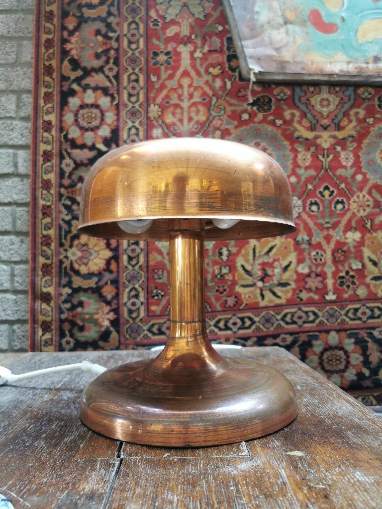 Oude koperen lamp, Antiek en Kunst, Ophalen of Verzenden