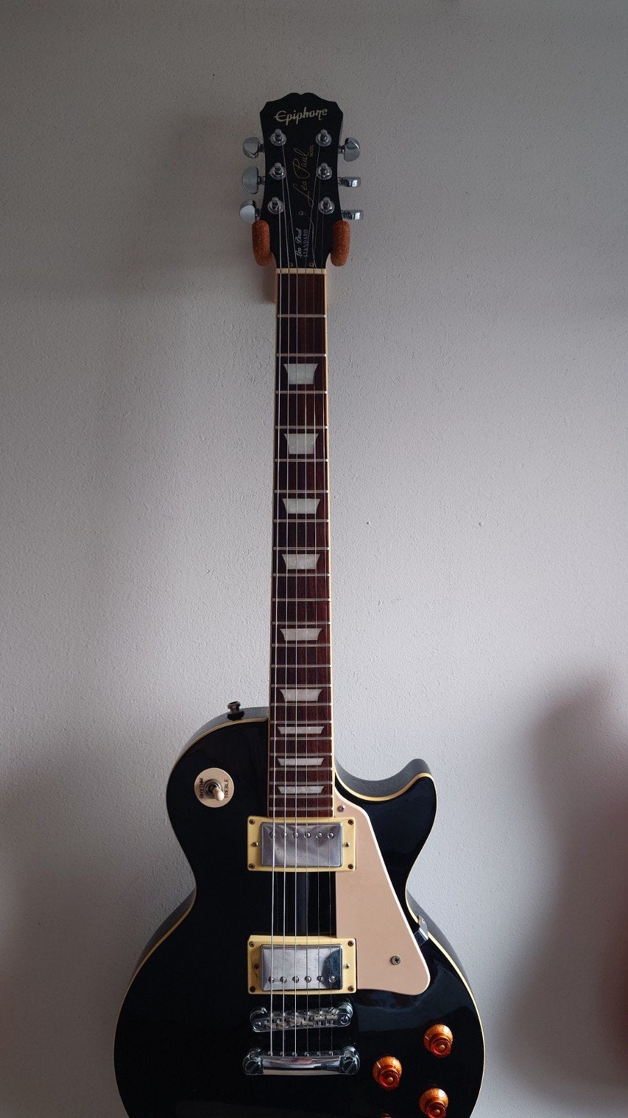 2006 Epiphone Les Paul Standard - Ebony, Muziek en Instrumenten, Ophalen, Gebruikt, Solid body, Epiphone