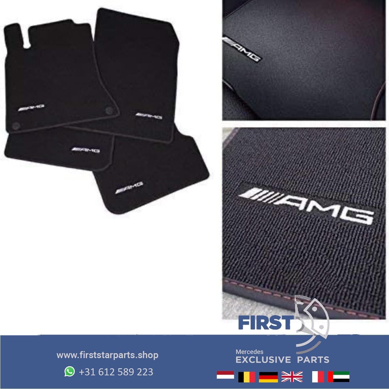 AMG vloermatten set 4 W176 A W246 B W117 CLA W156 GLA Klasse, Gebruikt, -, -, Ophalen of Verzenden