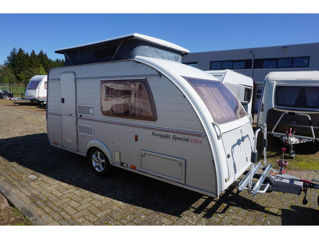 Kip Kompakt Special 37 EKV +voortent +kachel +2 fietsdragers, Caravans en Kamperen, Overige typen, Standaardzit, Kip, Tot en met 2