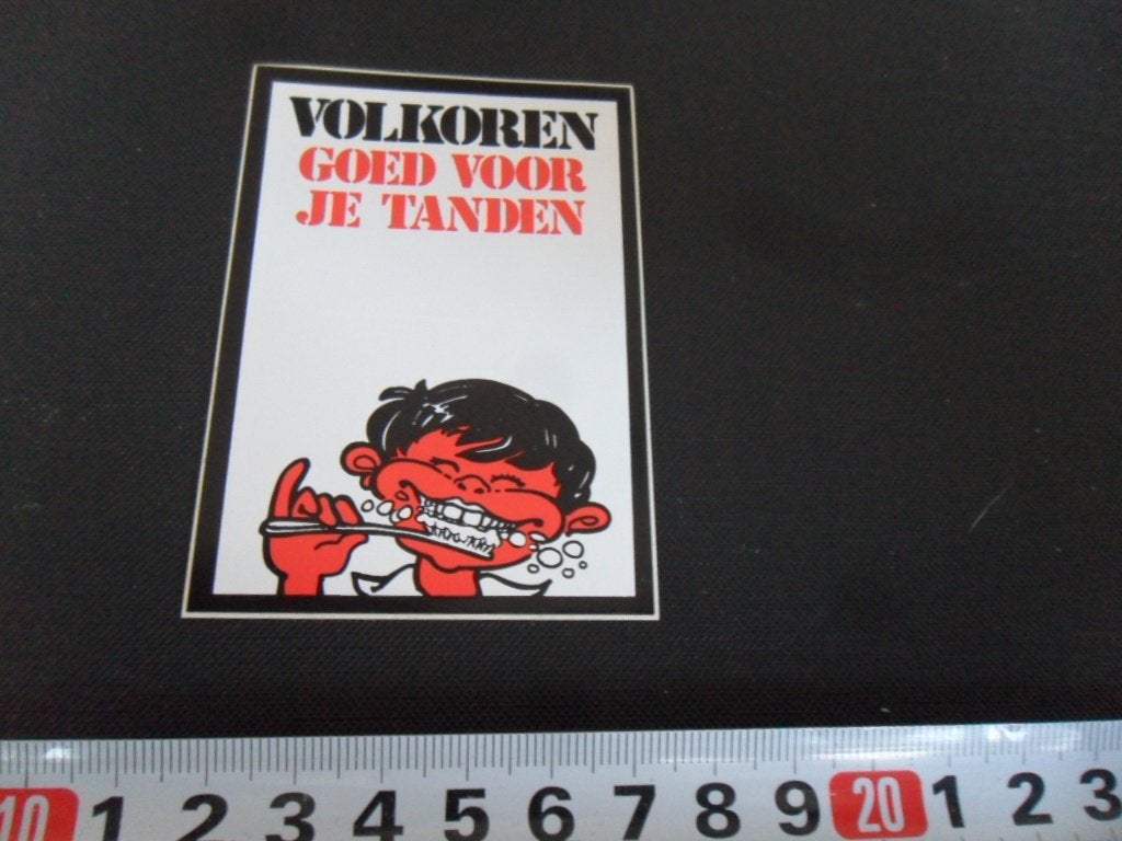 sticker brood volkoren goed voor je tanden - strip, Verzamelen, Ophalen of Verzenden, Zo goed als nieuw