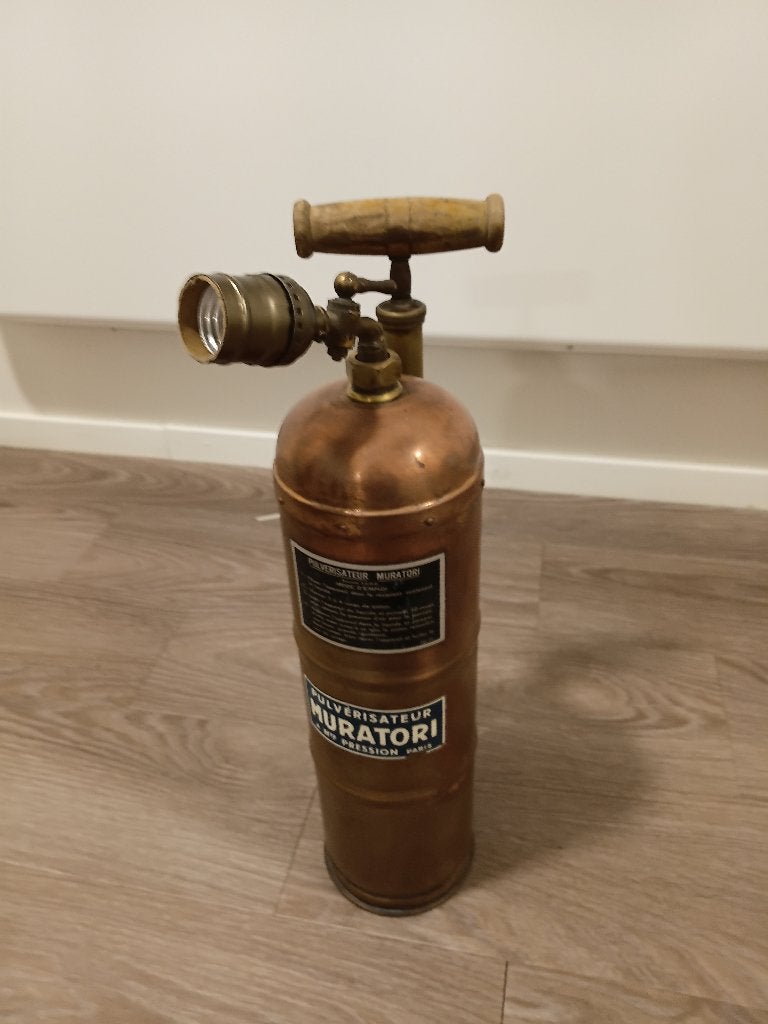 handgemaakte lamp, Ophalen of Verzenden, Zo goed als nieuw, Metaal, Minder dan 100 cm