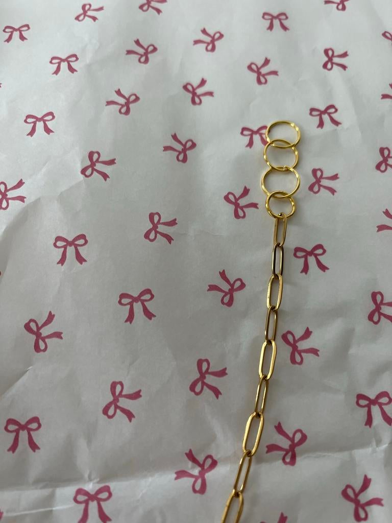 Leuke bedelketting, Gebruikt, Ophalen of Verzenden, Goud, Overige materialen