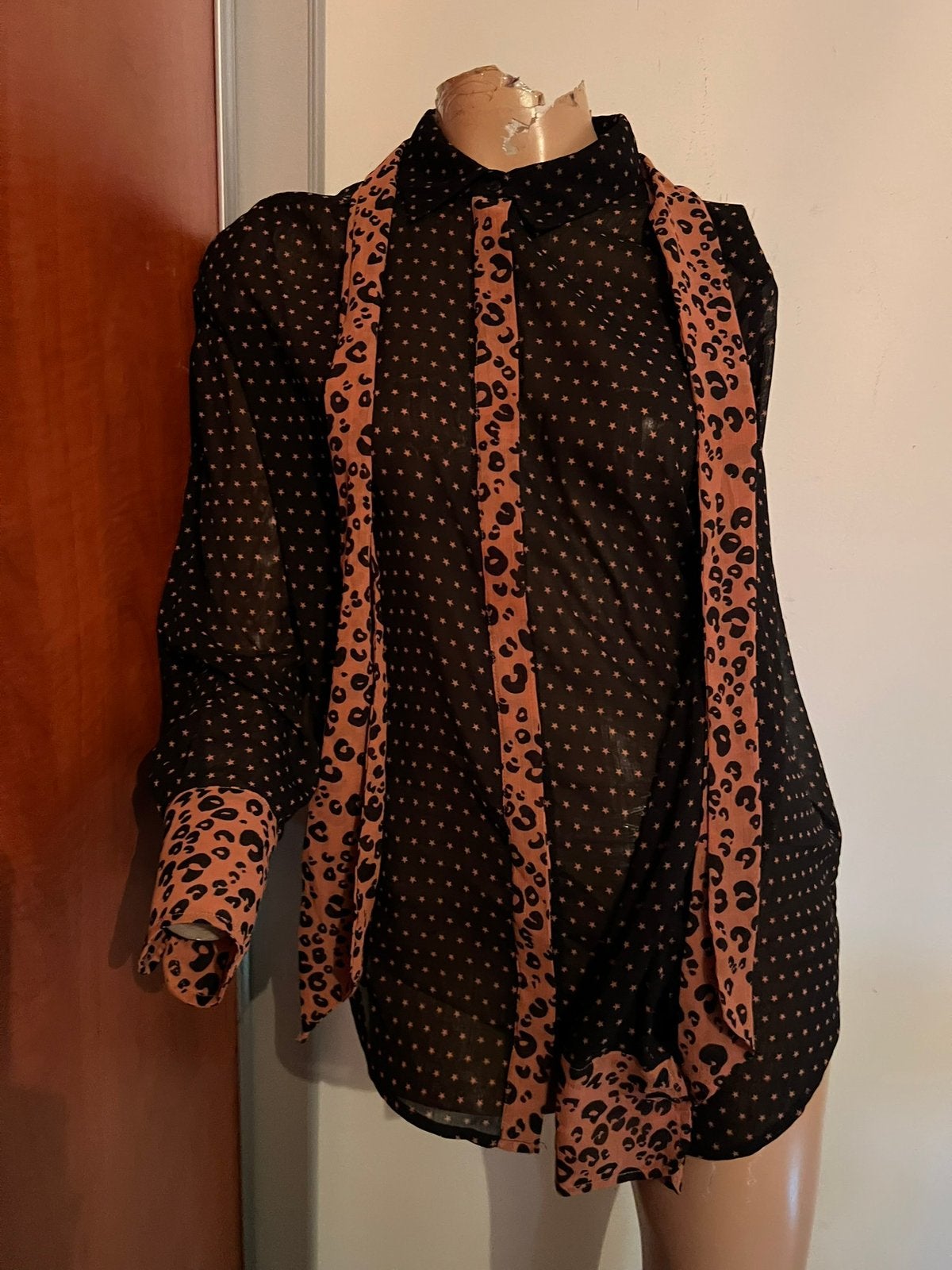 SCOTCH&SODA blouse met sjaaltje maat m origineel ZGAN, Maat 38/40 (M), F, G, Zwart