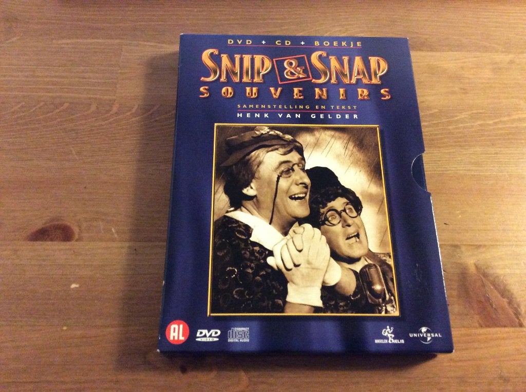 Box Snip & Snap dvd + cd + boekje zgan, Stand-up of Theatershow, Gebruikt, Alle leeftijden, Inclusief boekje