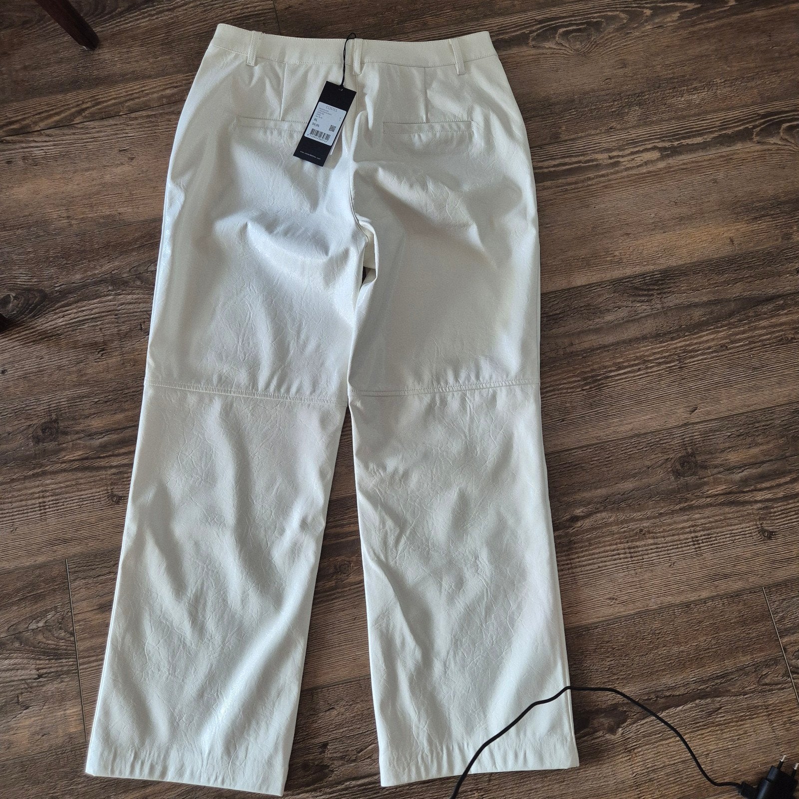 Costes witte leatherlook broek Maat XL NIEUW, Beige, Maat 46/48 (XL) of groter, Nieuw, Ophalen of Verzenden