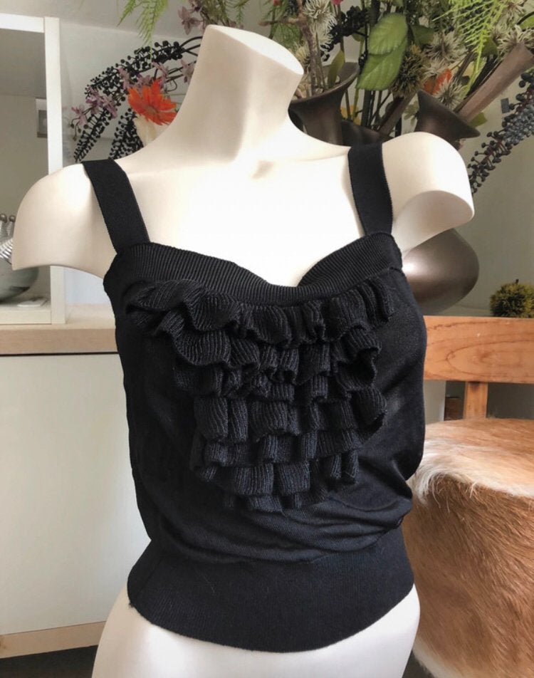Zomer top Red Valentino M, Maat 38/40 (M), Zwart, Ophalen of Verzenden, Zo goed als nieuw