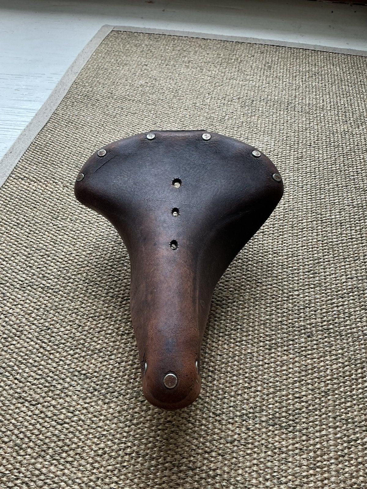 Brooks zadel/ saddle - oldie, Fietsen en Brommers, Fietsonderdelen, Ophalen of Verzenden, Gebruikt, Zadel, Leer