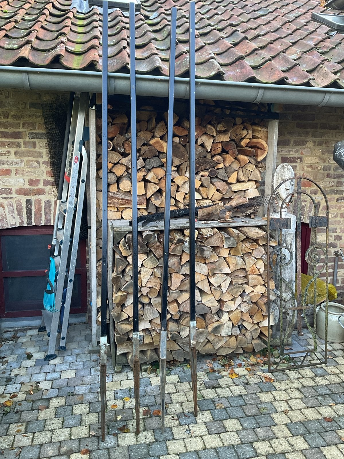 Tuinafrastering Kat&Tuin - 6 meter, zwart, Ophalen, Gebruikt, IJzer, Gaashekwerk