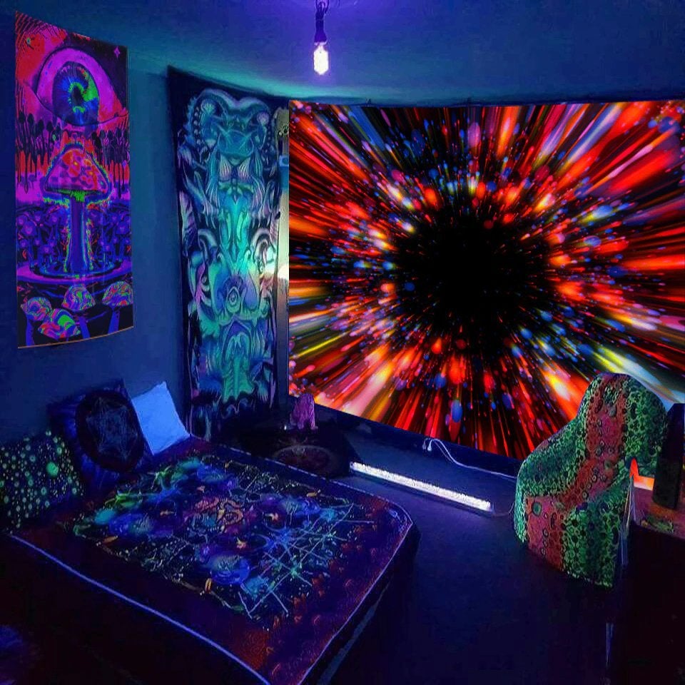 Ruimte Glow In The Dark Wandkleed 3 / 3D Wand Kleed Space, Verzenden, Nieuw, Wandkleed
