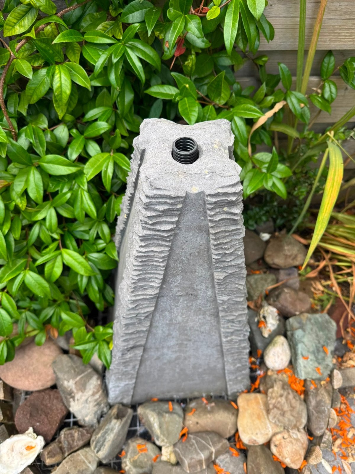 Uniek Waterornament van Graniet - Rustgevende Tuindecoratie, Tuin en Terras, Ophalen, Zo goed als nieuw, Graniet, Waterornament