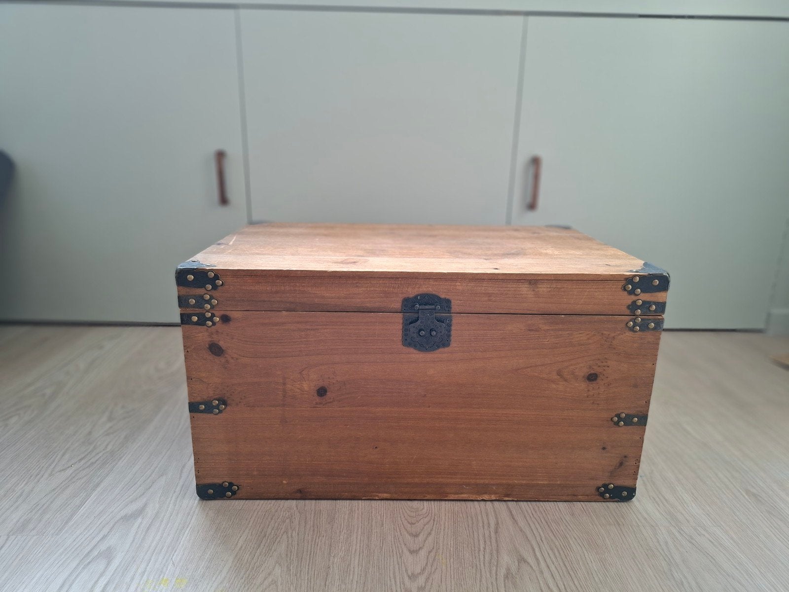 Vintage houten opbergkist, Ophalen, 50 tot 100 cm, Minder dan 50 cm, 5 – 50