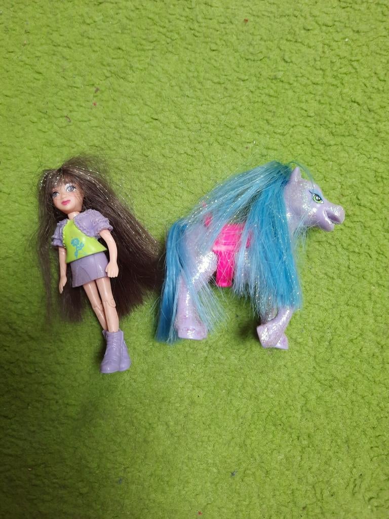 Polly Pocket pop met paardje, Kinderen en Baby's, Speelgoed | Poppen, Ophalen of Verzenden, Zo goed als nieuw, Overige typen