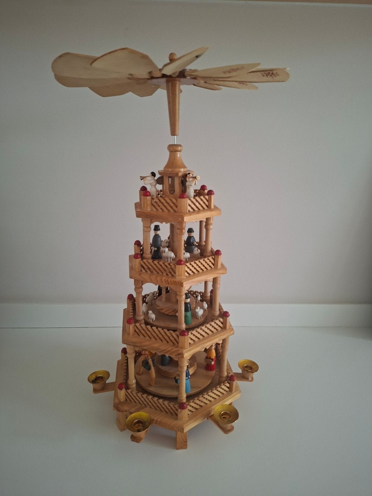Originele Erzgebirge Kerstpiramide – Seiffen Holzkunst Duits, Ophalen of Verzenden, Zo goed als nieuw